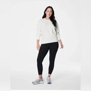 Spanx ivory white "Air Essentials" Long Crew Neck Tunic Top Sz M